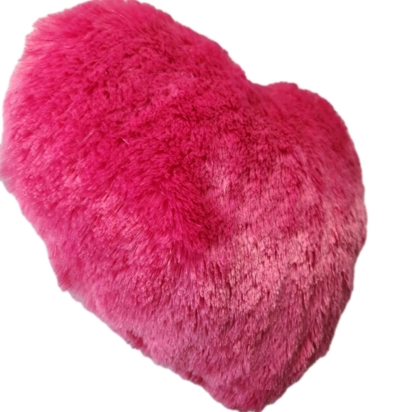 Valentine's Day Plush Heart-Shaped Pink Pillow, La Vie En Rose - Picture 3 of 5
